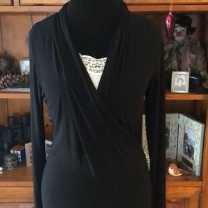 Gorgeous rich mock wrap style top